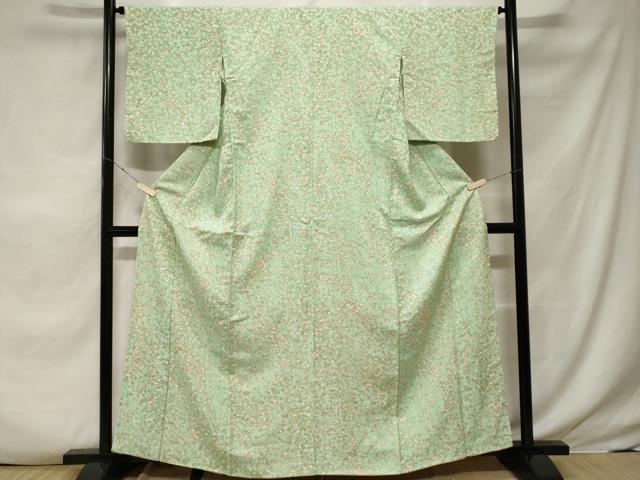 平和屋着物■小紋　枝花文　洗える着物　CABF3781ev