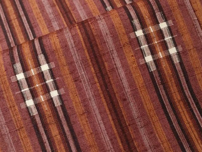 平和屋着物■上質な紬 井桁絣 正絹 逸品 CABF3794ev
