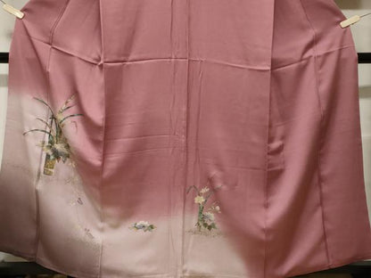 平和屋着物■訪問着 草花文 暈し染め 正絹 逸品 CABF3799ev