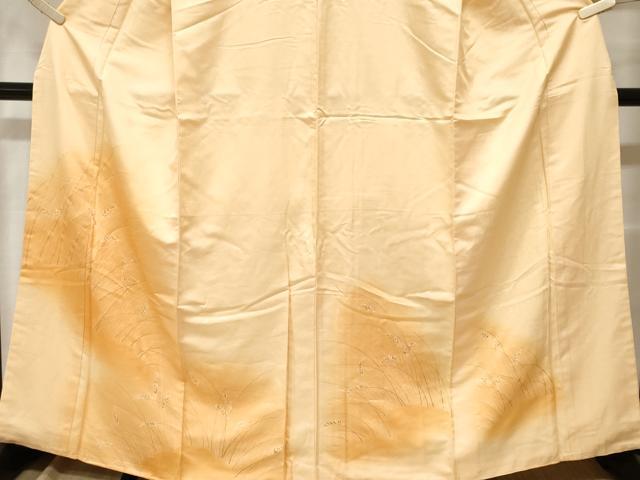 平和屋着物■訪問着 稲穂 暈し染め 金彩 正絹 逸品 CABF3800ev