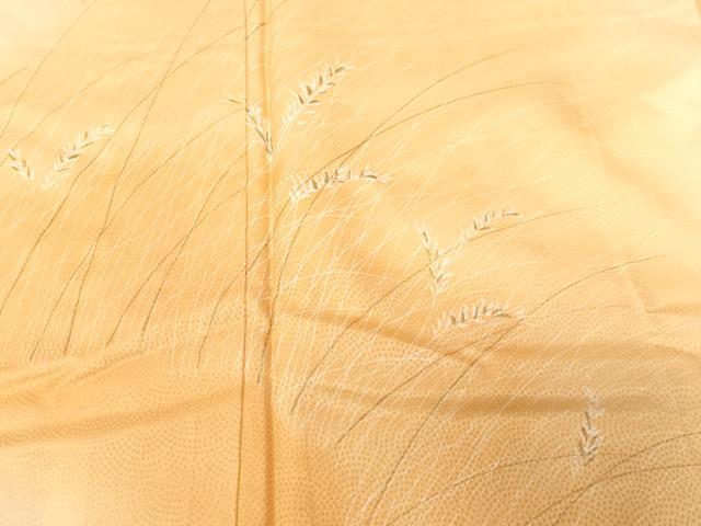 平和屋着物■訪問着 稲穂 暈し染め 金彩 正絹 逸品 CABF3800ev