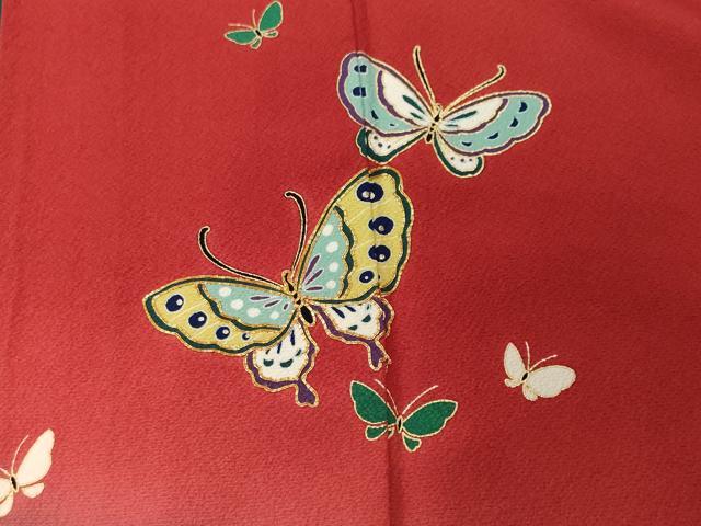 平和屋着物□豪華振袖 駒刺繍 花蝶文 暈し染め 金銀彩