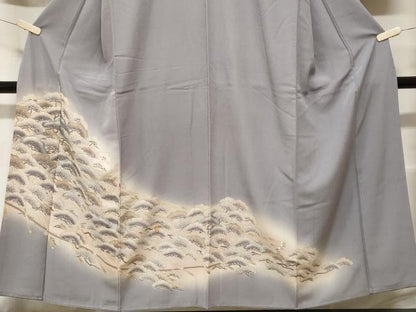 平和屋着物■豪華色留袖　刺繍　松葉文　暈し染め　正絹　逸品　CABF3807ev