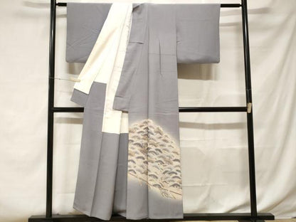 平和屋着物■豪華色留袖　刺繍　松葉文　暈し染め　正絹　逸品　CABF3807ev