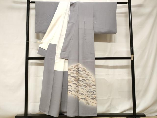 平和屋着物■豪華色留袖　刺繍　松葉文　暈し染め　正絹　逸品　CABF3807ev