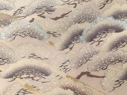 平和屋着物■豪華色留袖　刺繍　松葉文　暈し染め　正絹　逸品　CABF3807ev