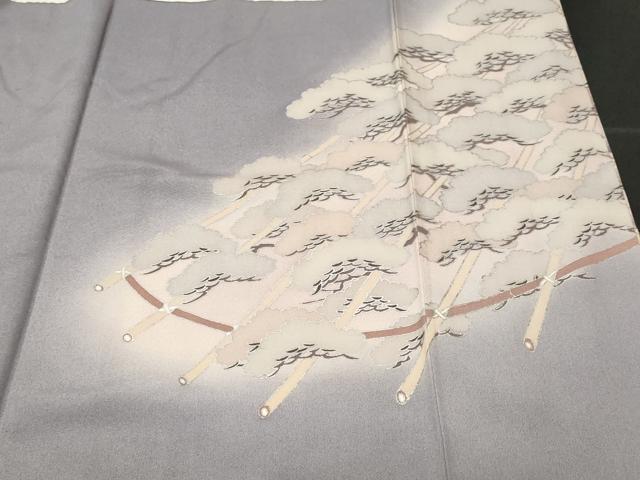 平和屋着物■豪華色留袖　刺繍　松葉文　暈し染め　正絹　逸品　CABF3807ev