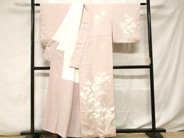 平和屋着物■訪問着 刺繍 枝花文 正絹 逸品 CABF3808ev
