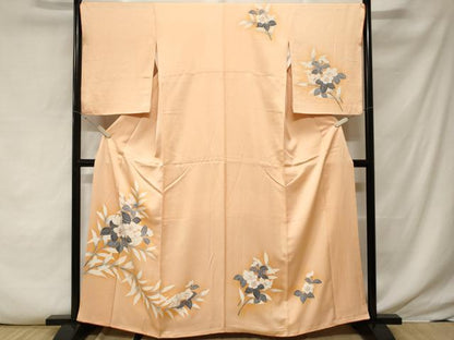 平和屋着物■訪問着 枝花文 暈し染め 金彩 正絹 逸品 CABF3809ev