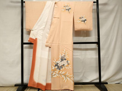 平和屋着物■訪問着 枝花文 暈し染め 金彩 正絹 逸品 CABF3809ev