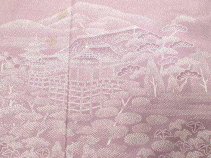 平和屋着物■訪問着　江戸小紋　作家物　風景文　鮫小紋柄　正絹　逸品　CABF3811ev