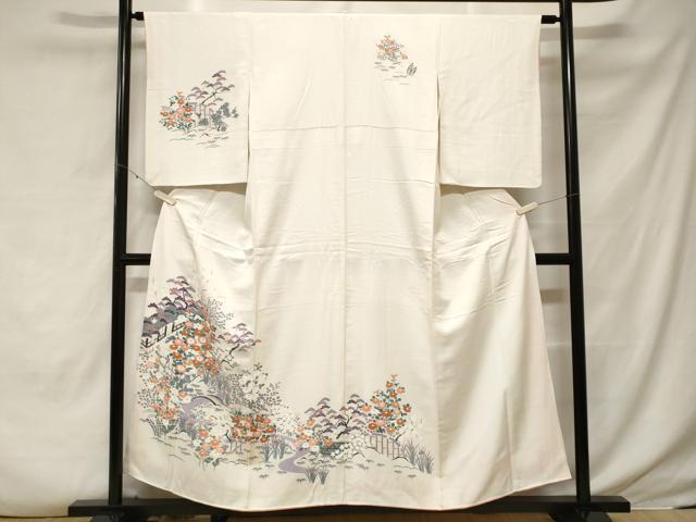 平和屋着物■訪問着　松竹梅流水文　正絹　逸品　CABF3812ev