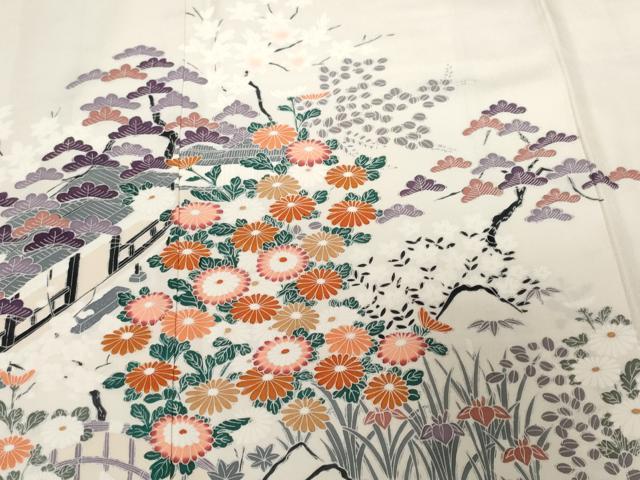 平和屋着物■訪問着　松竹梅流水文　正絹　逸品　CABF3812ev