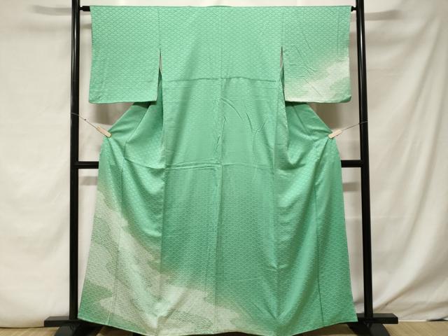 平和屋着物■訪問着　絞り　道長青海波文　暈し染め　正絹　逸品　CABF3816ev