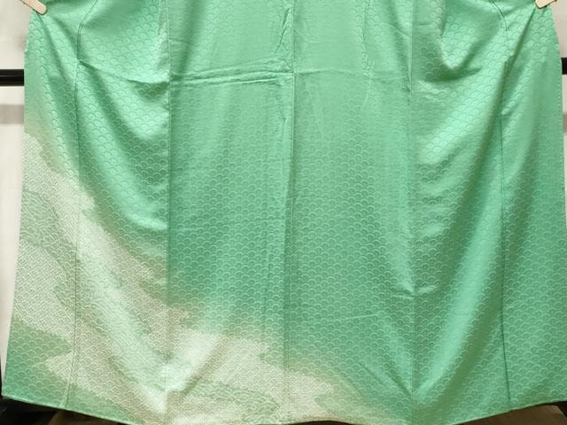 平和屋着物■訪問着　絞り　道長青海波文　暈し染め　正絹　逸品　CABF3816ev