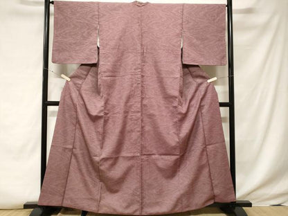 平和屋着物■江戸小紋　紬地　墨流し文様　行儀　正絹　逸品　CABF3817ev