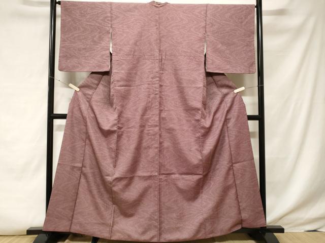 平和屋着物■江戸小紋　紬地　墨流し文様　行儀　正絹　逸品　CABF3817ev