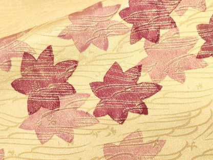平和屋着物■上質な小紋　楓芝草横段文　暈し染め　正絹　逸品　CABF3820ev