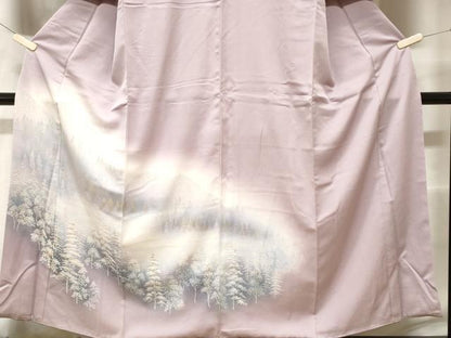 平和屋着物■訪問着　遠山樹林文　暈し染め　金彩　正絹　逸品　CABF3822ev