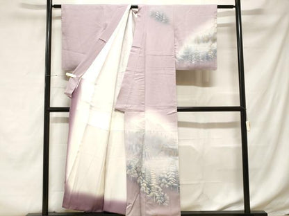 平和屋着物■訪問着　遠山樹林文　暈し染め　金彩　正絹　逸品　CABF3822ev