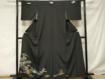 平和屋着物■豪華黒留袖　人物御所解文　金彩　正絹　逸品　未使用　CABF3841ev