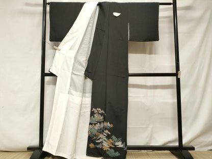 平和屋着物■豪華黒留袖　人物御所解文　金彩　正絹　逸品　未使用　CABF3841ev