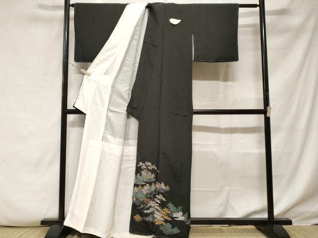 平和屋着物■豪華黒留袖　人物御所解文　金彩　正絹　逸品　未使用　CABF3841ev