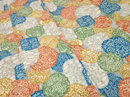 平和屋着物■上質な小紋　絵皿花鳥文　正絹　逸品　CABF3851ev
