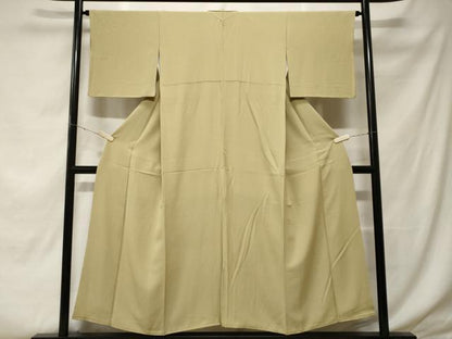 平和屋着物■上質な色無地　枯色　正絹　逸品　CABF3858ev