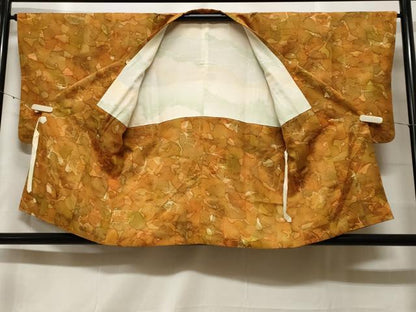 平和屋着物＃道行コート　ろうけつ染　市松吉祥文　正絹　逸品　未使用　CABF3862ev