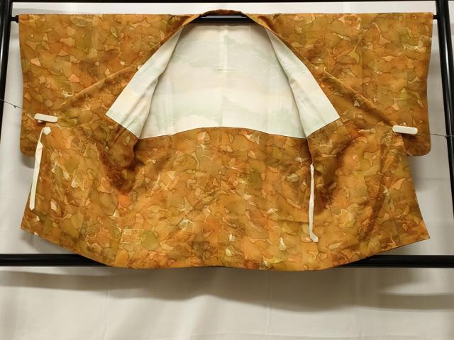 平和屋着物＃道行コート　ろうけつ染　市松吉祥文　正絹　逸品　未使用　CABF3862ev