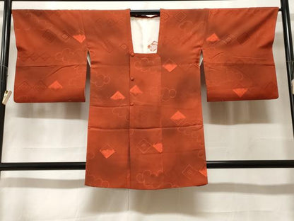 平和屋着物＃道行コート　地紋起こし　雲取り菱花文　暈し染め　正絹　逸品　CABF3868ev