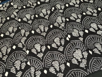 平和屋着物＃道行コート　絞り　青海波　黒地　正絹　逸品　CABF3870ev