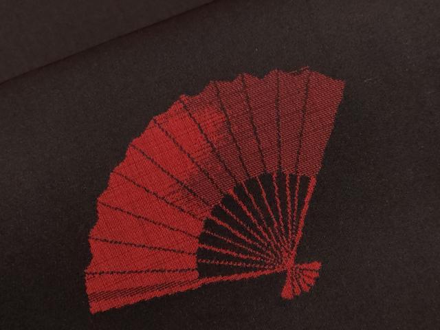 平和屋着物＃道行コート　雨コート　扇面文　ロング丈　やまと誂製　正絹　逸品　未使用　CABF3872ev