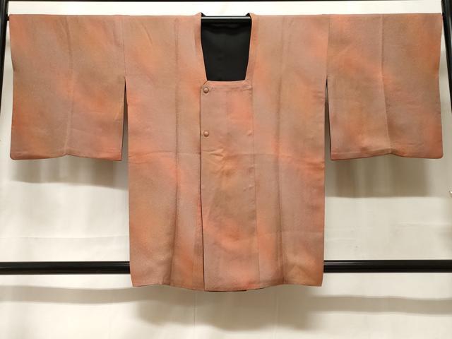 平和屋着物＃道行コート　リバーシブル　霞地紋　霞文　暈し染め　正絹　逸品　CABF3874ev