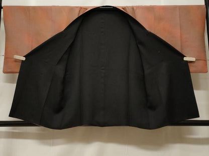平和屋着物＃道行コート　リバーシブル　霞地紋　霞文　暈し染め　正絹　逸品　CABF3874ev