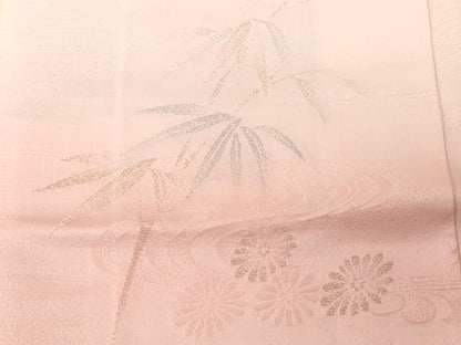 平和屋着物＃羽織　寿光織　笹竹文　暈し染め　金糸　正絹　逸品　CABF3879ev