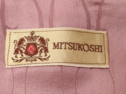 平和屋着物＃道行コート　雨コート　単衣　横段文　市松綾織　ロング丈　三越扱い　正絹　逸品　CABF3881ev