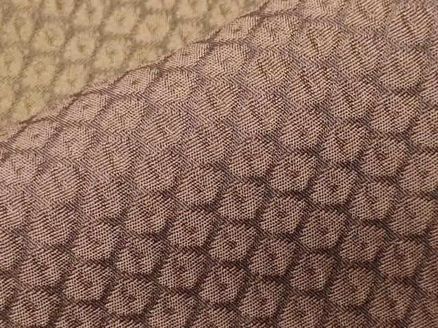 平和屋着物＃道行コート　鹿の子文　ふくれ織　暈し染め　ショール付き　正絹　逸品　CABF3882ev