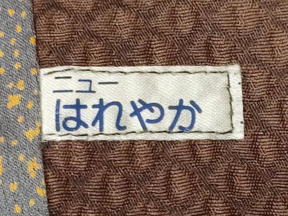 平和屋着物＃道行コート　鹿の子文　ふくれ織　暈し染め　ショール付き　正絹　逸品　CABF3882ev