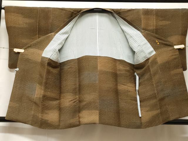 平和屋着物＃道行コート　ふくれ織　霞文　暈し染め　正絹　逸品　CABF3887ev