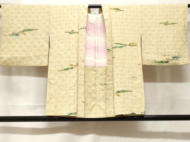 平和屋着物＃羽織　枝花文　正絹　逸品　CABF3893ev
