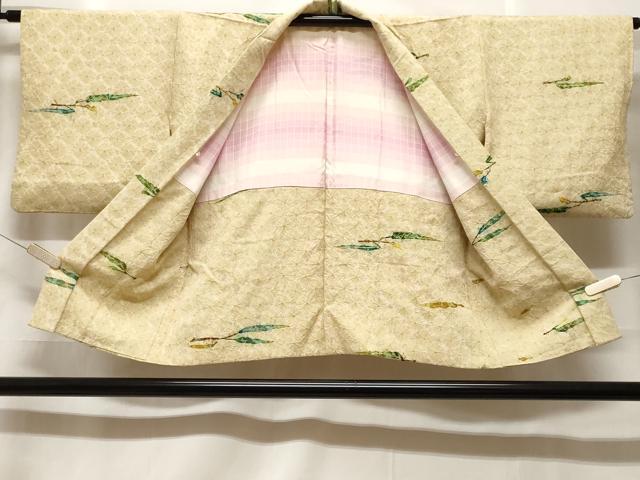 平和屋着物＃羽織　枝花文　正絹　逸品　CABF3893ev