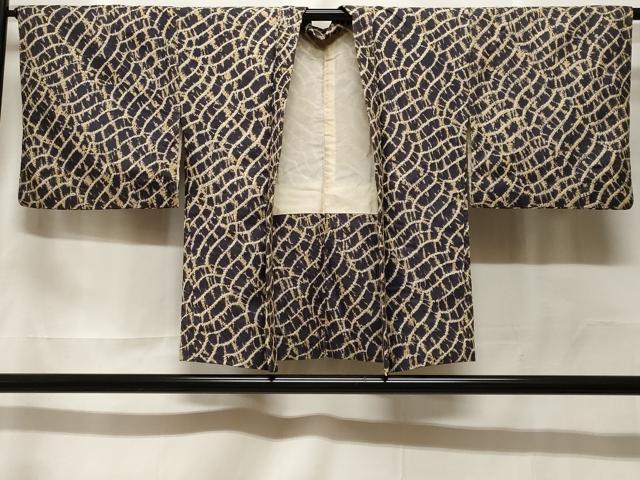 平和屋着物＃羽織　絞り　幾何学文　正絹　逸品　CABF3895ev