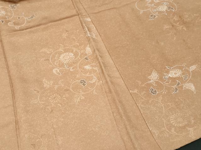平和屋着物＃羽織　地紋起こし　花唐草文　正絹　逸品　CABF3901ev