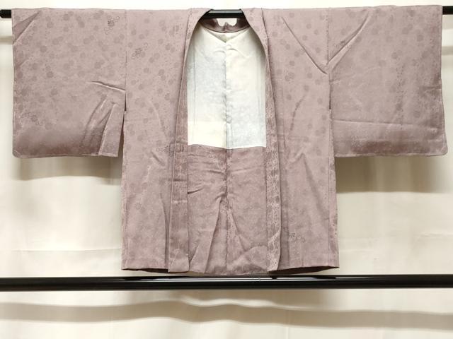 平和屋着物＃羽織　地紋起こし　花唐草文　正絹　逸品　未使用　CABF3902ev