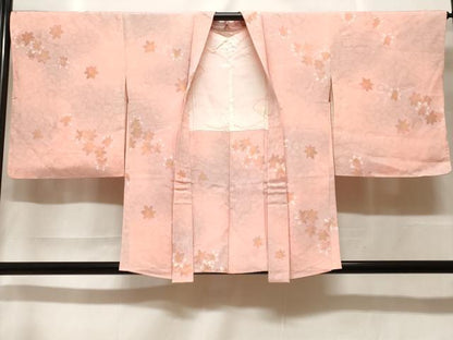 平和屋着物＃羽織　地紋起こし　楓文　暈し染め　正絹　逸品　未使用　CABF3905ev