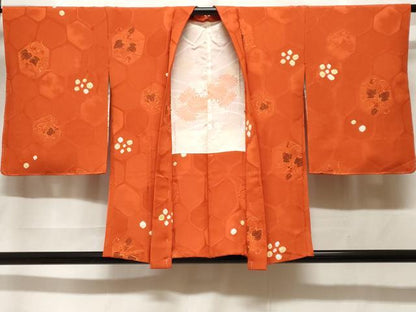 平和屋着物＃羽織　絞り　地紋起こし　亀甲蔦の葉文　正絹　逸品　未使用　CABF3908ev