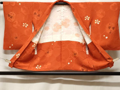 平和屋着物＃羽織　絞り　地紋起こし　亀甲蔦の葉文　正絹　逸品　未使用　CABF3908ev