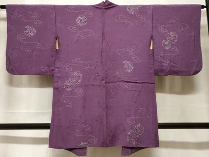 平和屋着物＃長羽織　刺繍　笹梅丸文　正絹　逸品　CABF3914ev